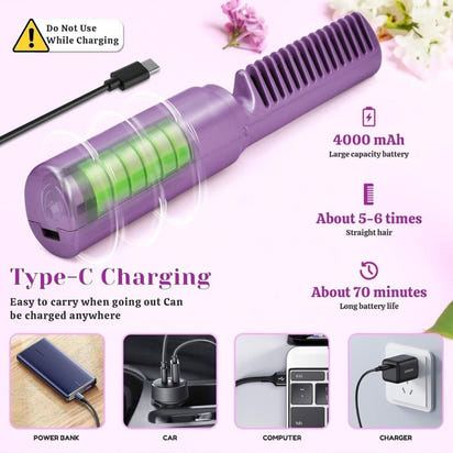 SheForm Portable Hair Straightener comb